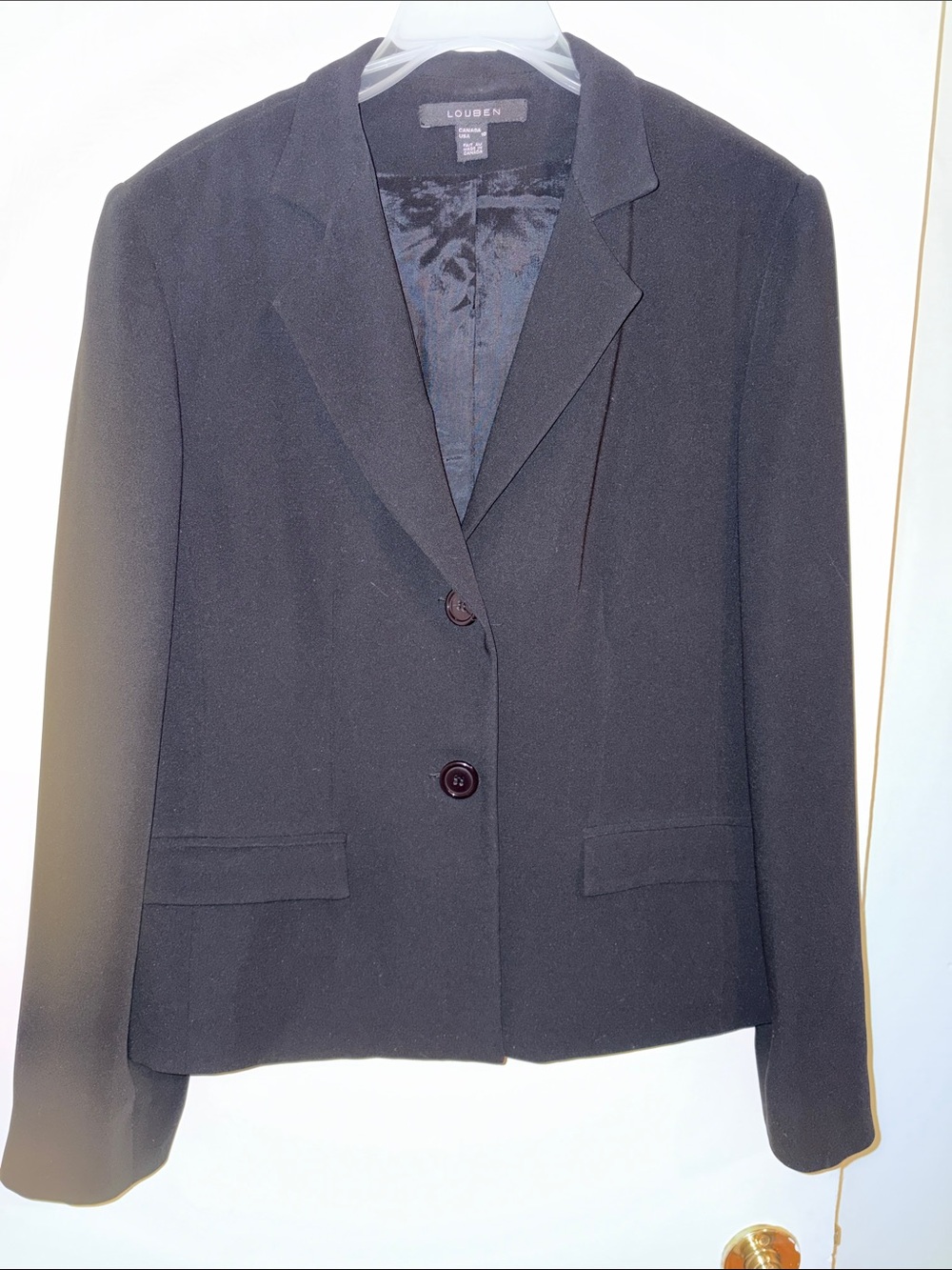 Louden Black Women's Two-Button Tailored Blazer